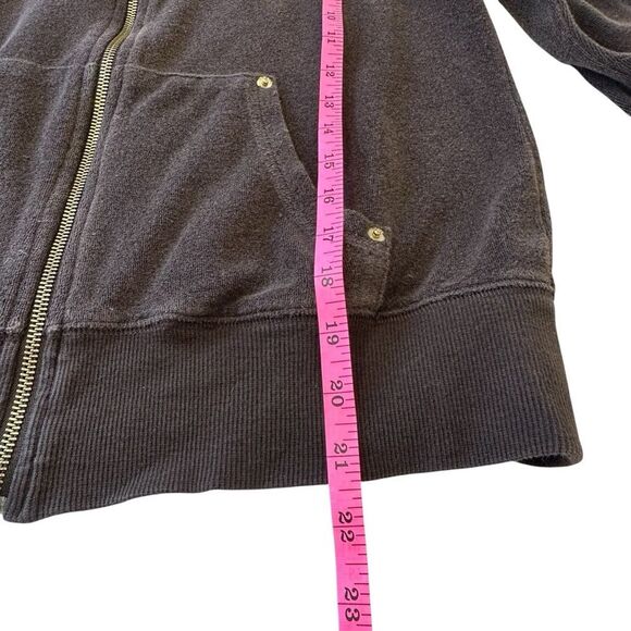 Vintage Y2K Michael Kors Chocolate Brown Terry Full Zip Up Sweater, M - Picture 12 of 12